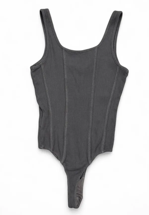 Agolde Elna Bodysuit in Gravity Small - Image 3