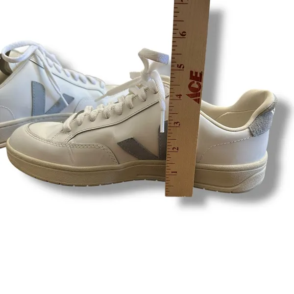 VEJA V-10 White Leather‎ Gray Suede Sneakers Women’s 10 Sustainable Low Top - Image 9