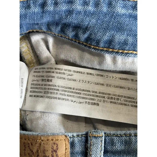 Hollister Light Flare‎ Denim Jeans Low Rise Size 9 Long Zip/Button Pockets - Image 6