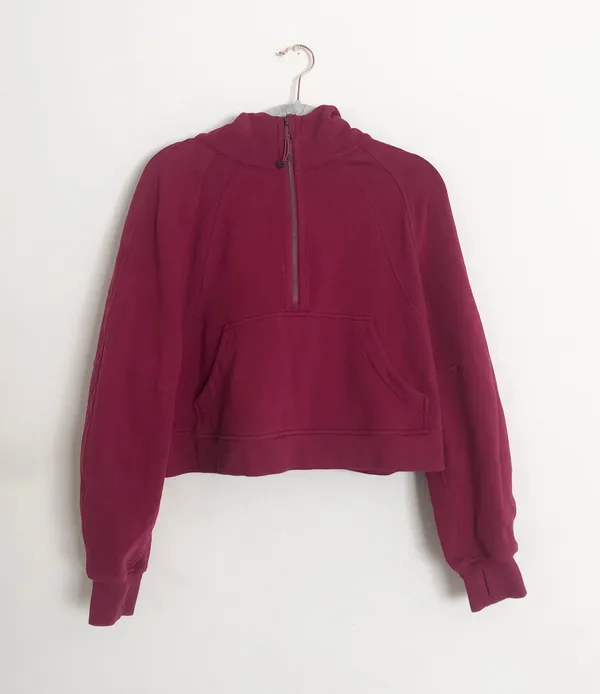 Lululemon Scuba Oversized Half-Zip Hoodie Pomegranate M/L - Image 3