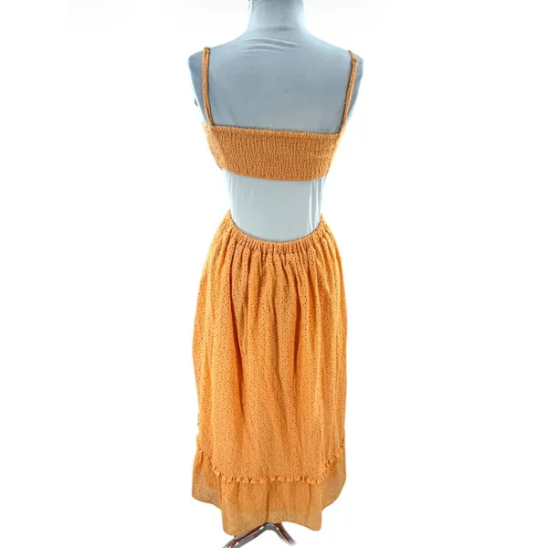 Camila‎ Coelho Revolve Lacy Midi eyelet Dress in Peach Sz XS - Image 2