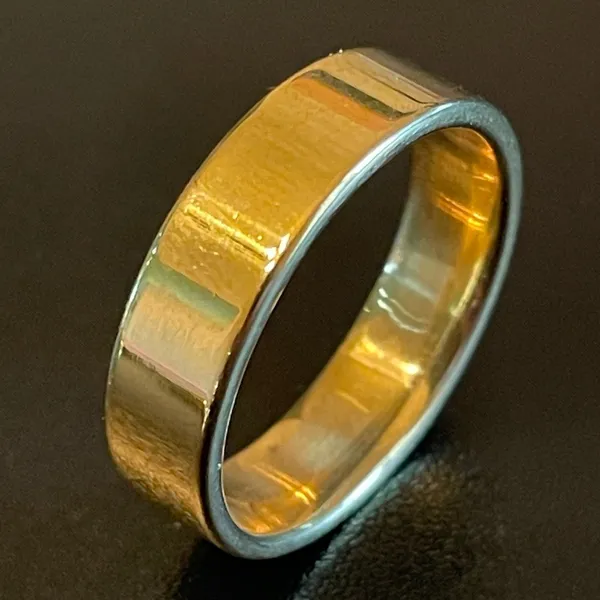 5mm gold stainless steel ring size 11.5 - Image 3