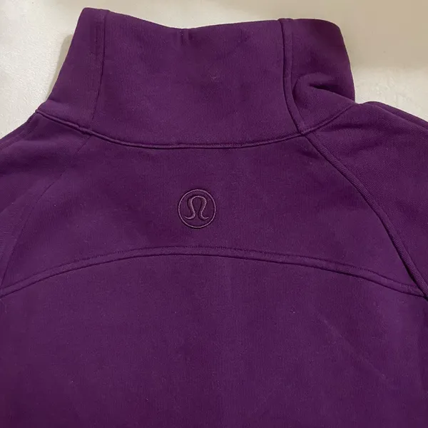 Lululemon NWT Scuba Oversized Funnel Neck Half Zip Dramatic Magenta Size M L - Image 10