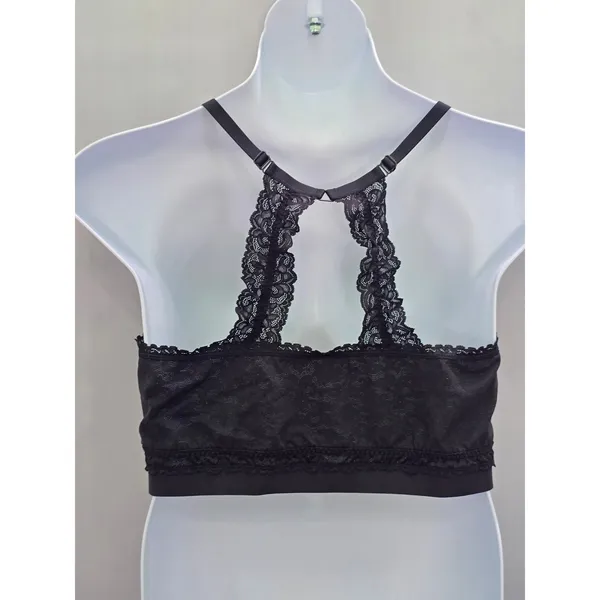 Cacique Black Romantic Bridal Cottage Lingerie Feminine Lace Bra Plus 2X 22/24 - Image 2