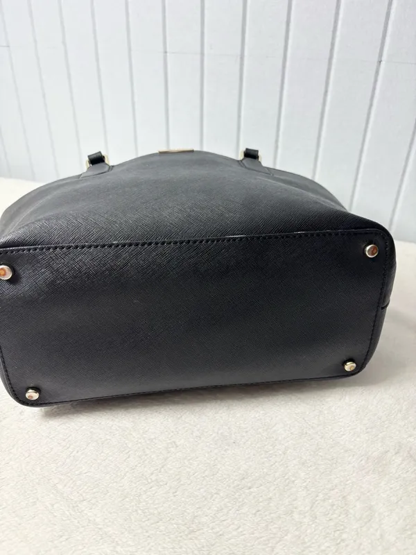 Kate Spade New York Leather Cow Black Saffiano Tote with Gold Plaque‎ - Image 5