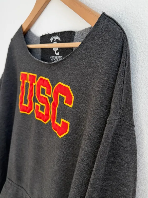 USC Trojans Off the Shoulder Sweatshirt - Image 6