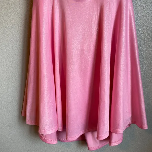 Lucy in the Sky Dress Pink Large Shimmer Sleeveless Tie Back Mini Homecoming - Image 5