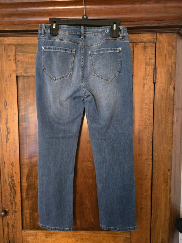 O Kensie Straight Leg Jeans in Medium Blue Size 8/29 - Image 5