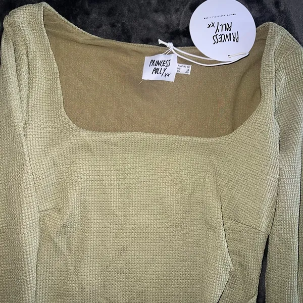 Princess Polly William Mini Dress in Khaki Size 8 New with tag - Image 8