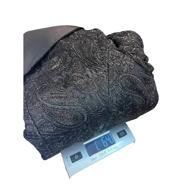 Lily & Taylor Black Lace Formal Dress Women’s 6 Satin Shawl Collar Midi Evening - Image 14