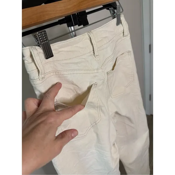 Easy Clothes “Solange” Cream Straight Leg Jeans – Size 34 / XS - Image 6
