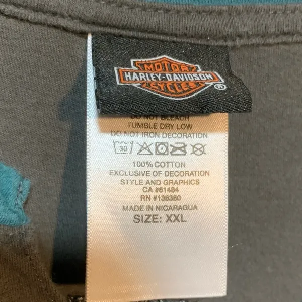 Y2K Woman’s Harley-Davidson 3/4 Sleeve Tee Shirt XXL 12/14/16 Retro Vintage - Image 2