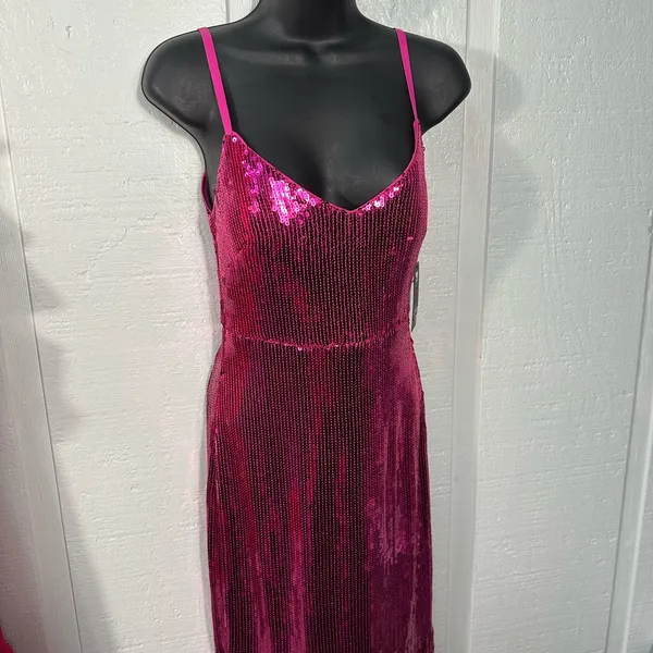 GUESS Women's Pink Sequined Dress Size 0 NWT - Image 3