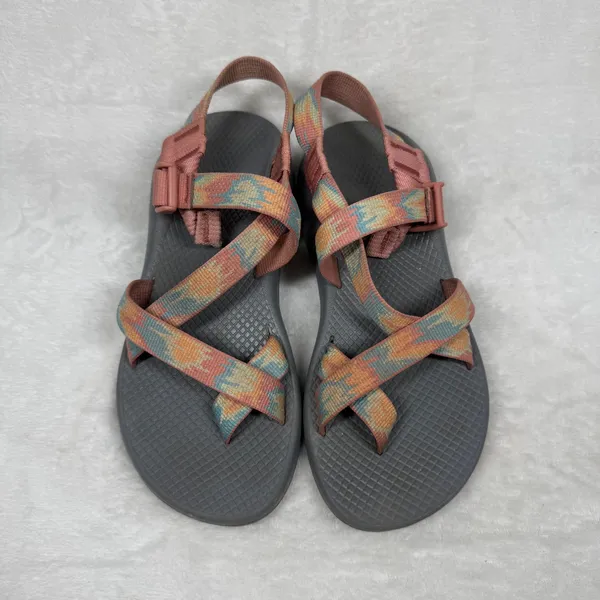 Chaco Z‎ Cloud 2 Womens Size 8 Gray Multi Strap Hiking Sandals Toe Loop Sporty - Image 3