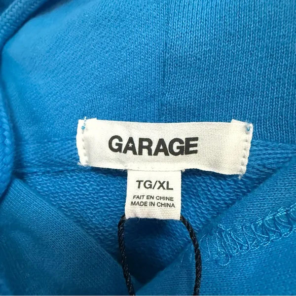 ⭐️Garage Bright Blue Hoodie with White Patch Detail - Image 3