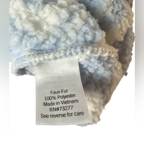 SO Sherpa Fleece Half‎ Zip Pullover Womens XL Blue White Swirl Cozy - Image 6
