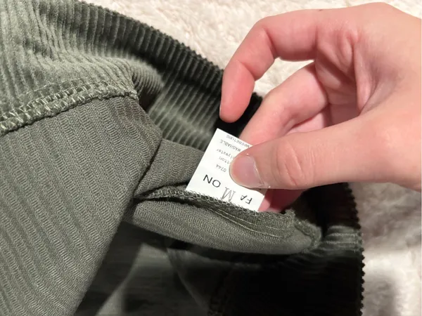 Green corduroy dress medium - Image 2