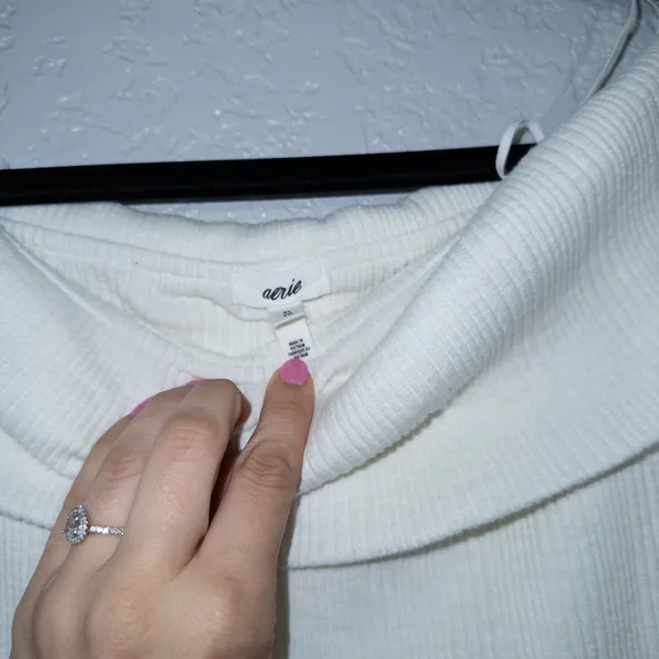 Aerie x American Eagle Cream Off The Shoulder Sweater Bodysuit Size XL - Image 5