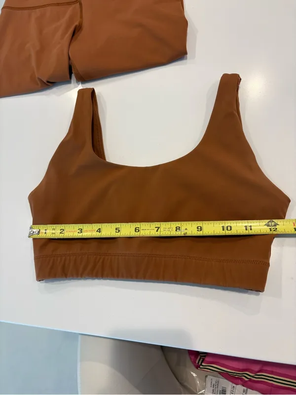 Everlane Perform Activewear 2 piece Set. Brown Sports Bra High Rise Leggings XS - Image 5