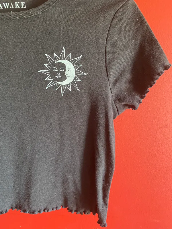 Awake Black Crop Top - Image 2