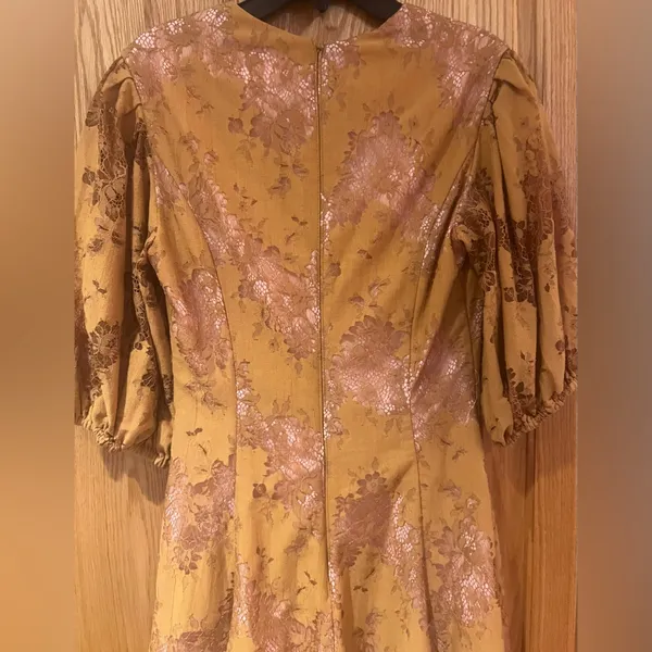 Keepsake‎ the Label Lace Overlay Mini Dress in Golden Yellow Brown Size Small - Image 7