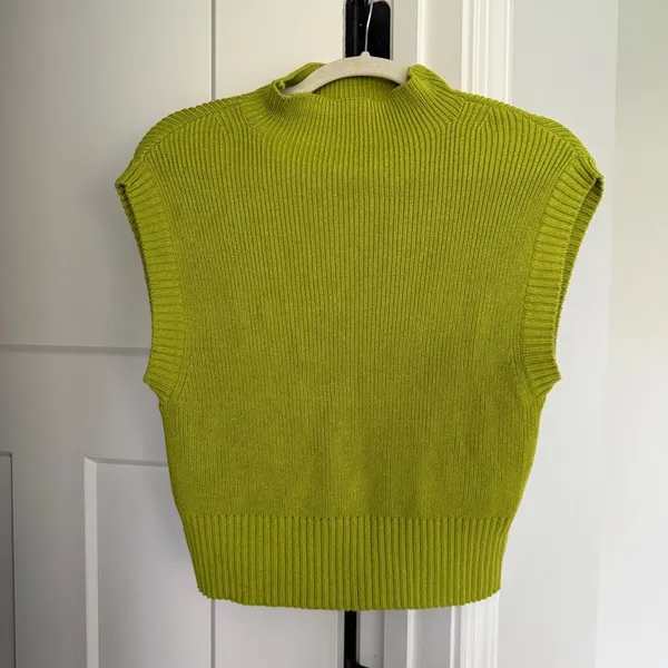Maeve Anthropologie Ribbed‎ Sleeveless Sweater mock neck knit pullover - Image 2