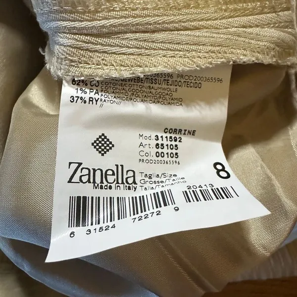 Zanella Corrine with tie front pleated 8 tan - Image 2