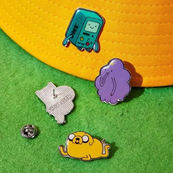 ADVENTURE TIME 4pcs Collaborative Fun Cartoon Badges Brooch Set NWOT - Image 4