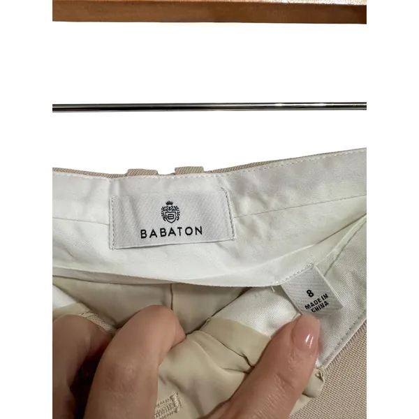 Babaton Aritzia Beige Wool Cargo Trousers Women's‎ pants size 8 - Image 4