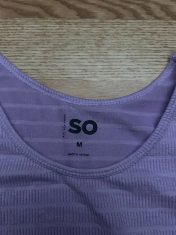 SO Purple striped t shirt Size M - Image 3