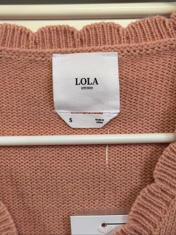 LOLA Studio Dusty Rose Short-Sleeve Knit Cardigan - Image 2