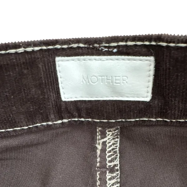MOTHER The‎ Hustler Ankle Fray Corduroy Pants Hopscotch Brown High Rise Flare 25 - Image 9