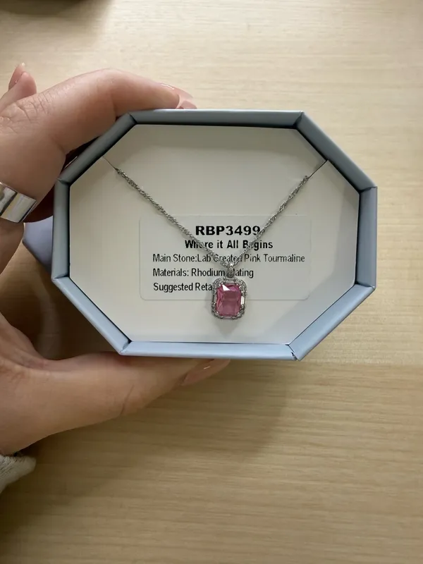 Bomb Party Pink Rhodium Necklace - Image 4
