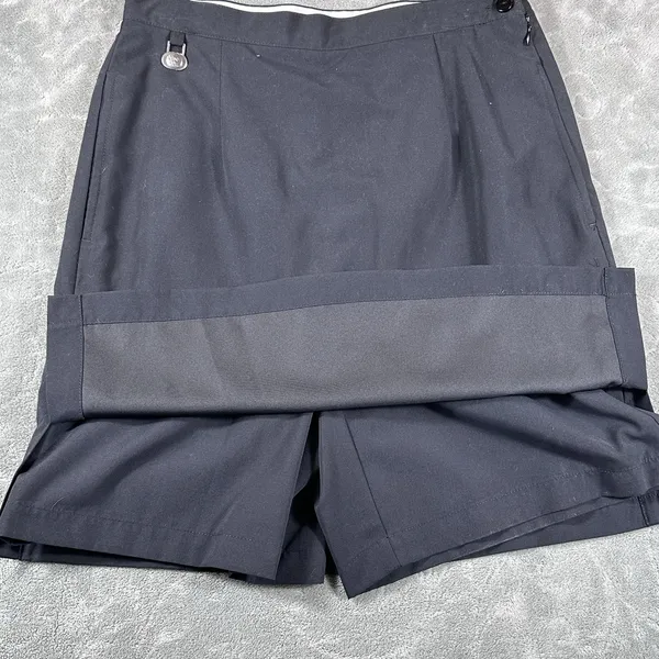 VTG Liz Claiborne LizGolf 8 Skort Black Cotton Stretch 90s Y2K Tennis Pickleball - Image 3