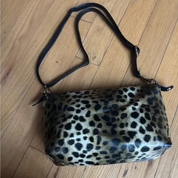 Vintage 90s early 2000s Jersey Shore Style Grunge Cheetah Print Shoulder Bag - Image 4