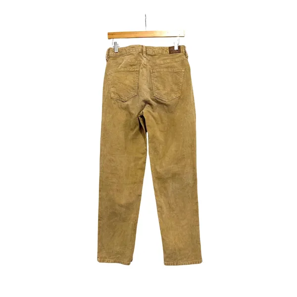 American Eagle Mom Straight Jean Tan Corduroy High Waisted Pants Womens Size 6 R - Image 2