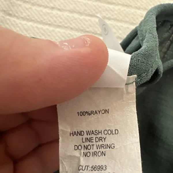 Honeyme Women’s Medium Green Wide Leg Jumpsuit Long Sleeve Elastic Waist Boho - Image 12