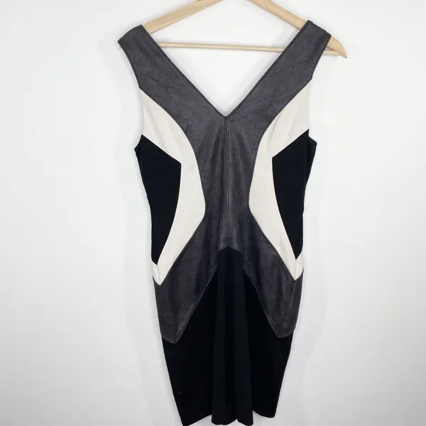 Bailey 44 Candela Black White Grey Textured Bodycon Dress Women's Size‎ Small S - Image 3