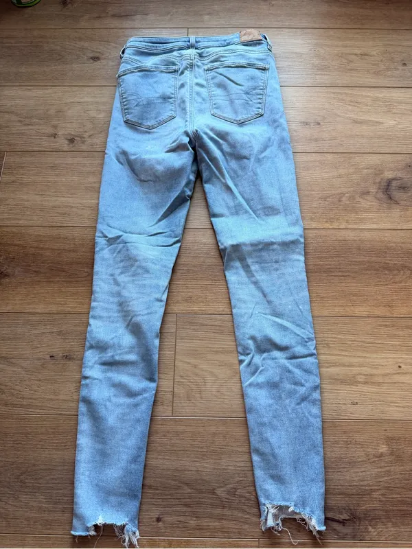 American Eagle Outfitters Light Blue Ripped Skinny Jeans - Image 2