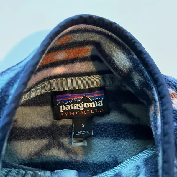 Lululemon Patagonia Synchilla Snap T Fleece Pullover Kuta Klash Blue -Size Small - Image 3
