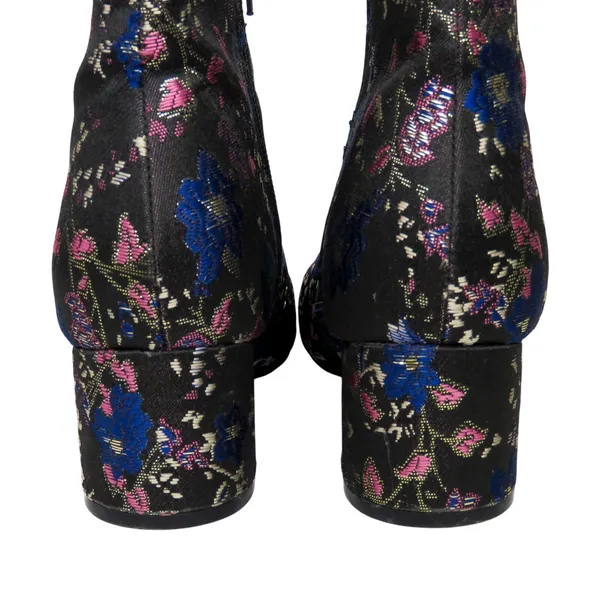 Unisa Uncayzea Ankle Boots Floral Embroidered Black Heel Booties 7.5 - Image 7
