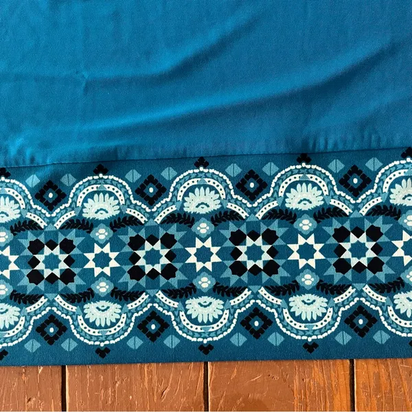 White House Black Market Beaded Turquoise Jersey Embroidered Shift Dress - Image 5