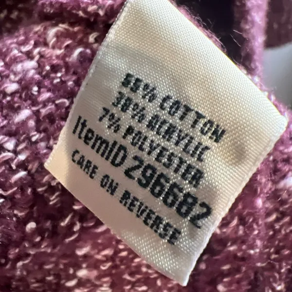 L.L. Bean Women's Burgundy Open-Front Cardigan - Image 8