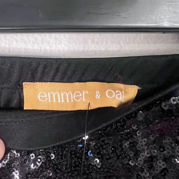 Black Sequin Pencil Skirt - Image 3