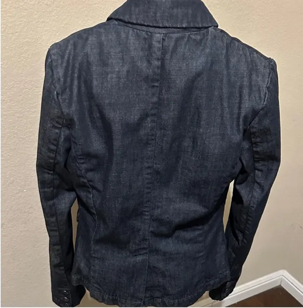 Size S Cotton denim blazer, Pilcro and the Letterpress for Anthropologie - Image 6