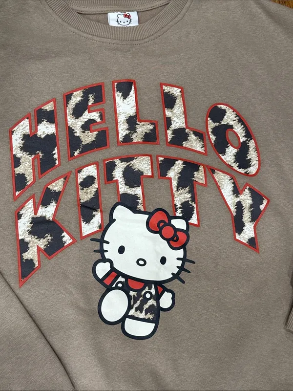 Sanrio Hello Kitty NWOT Leopard animal print sweatshirt size L - Image 2