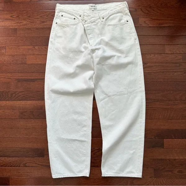 Agolde Criss Cross Wide Leg Denim Jeans 32 - Image 2