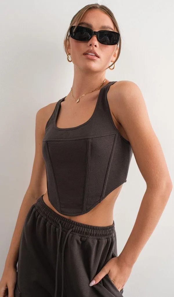 Isabelle’s Cabinet Pretty Garbage Cropped Corset & Jogger Set - Image 4