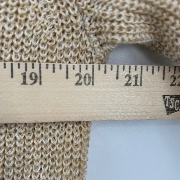 J.Crew Womens Tan Linen Cotton Knit V-Neck Button Cardigan Sweater Size M‎ - Image 8