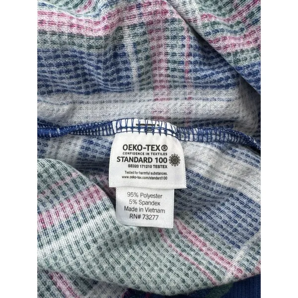 Sonoma Goods Pajama Set XXL Top Pants Green Plaid Thermal Check 2-pc Women's - Image 9